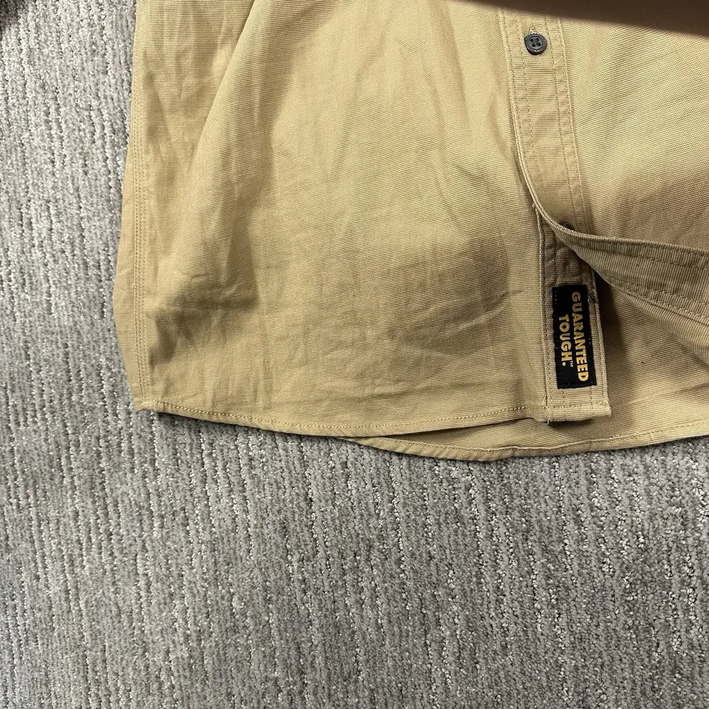 DeWalt Guaranteed‎ Tough Austin ProStretch Long Sleeve Shirt Size 2XL Brown Work